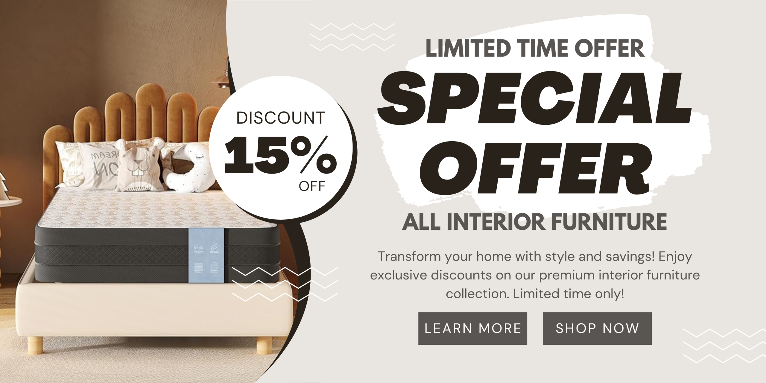 Light Grayish Orange Special Offer Banner Landscape
